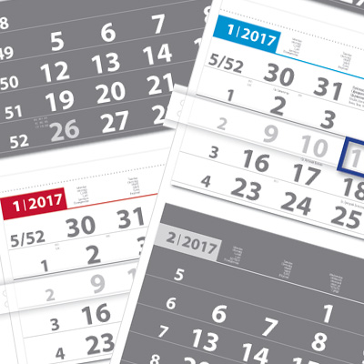 3 month calendar Universal