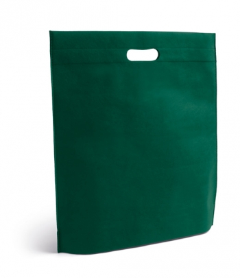 non-woven bag with die-cut handles, Dark Green