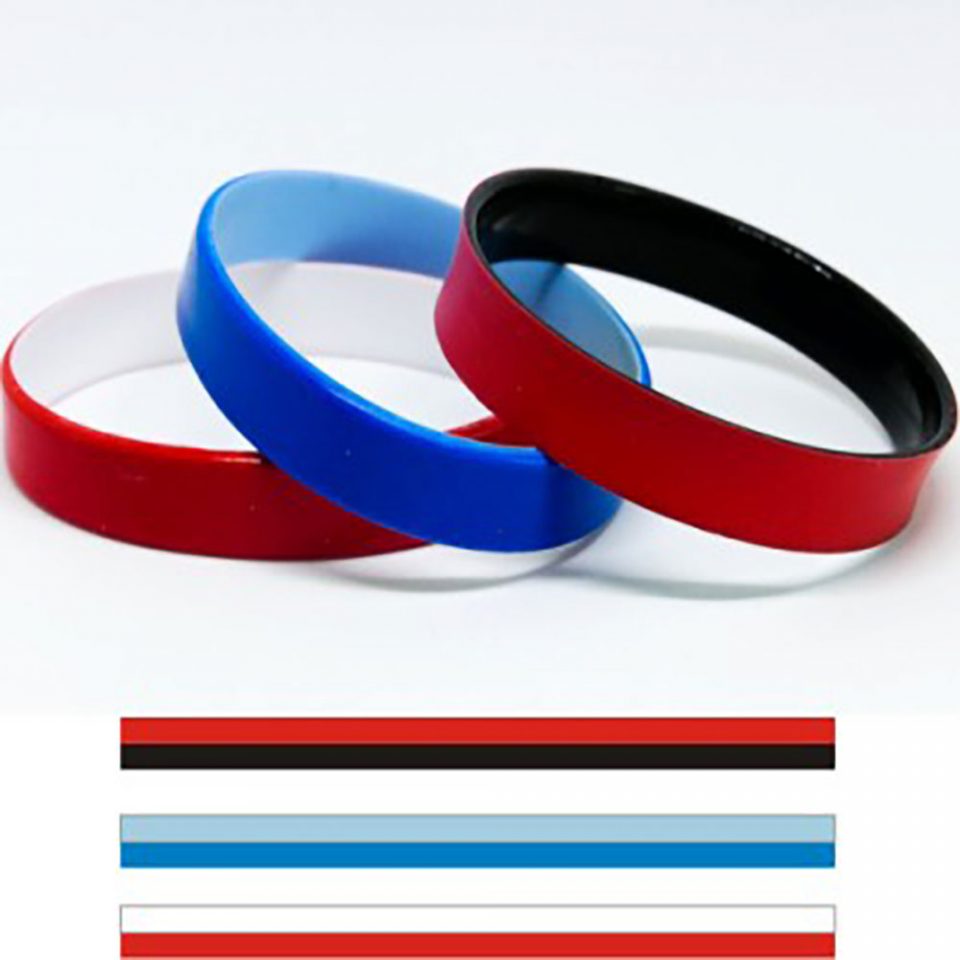 2 colors silicone wristbands