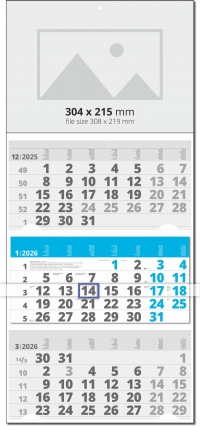 Calendar Universal Grey/Blue