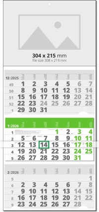 Calendar Universal Grey/Green