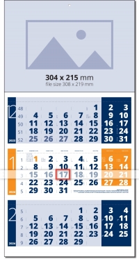 Calendar Light 3 Month Blue/Orange