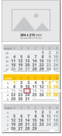 Calendar Universal Grey/Yellow