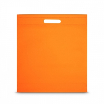 non-woven bag with die-cut handles, Orange