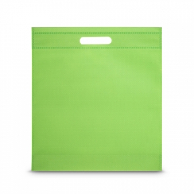 non-woven bag with die-cut handles, Light Green