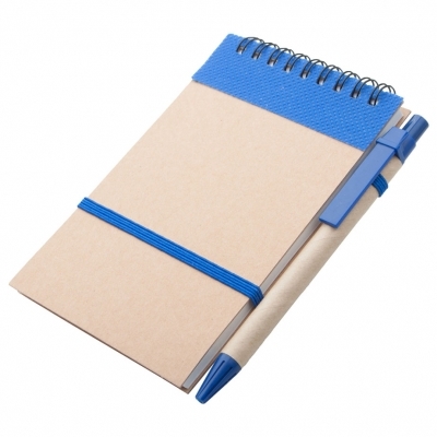 Eco notebook B7 with pen Blue