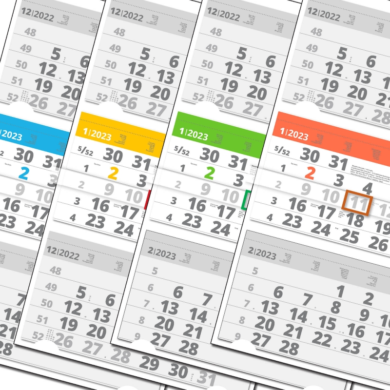 3 month calendar Universal Color