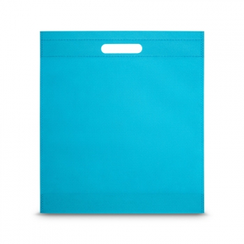non-woven bag with die-cut handles, Light blue
