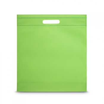 non-woven bag with die-cut handles, Light Green