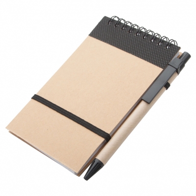 Eco notebook B7 with pen Black