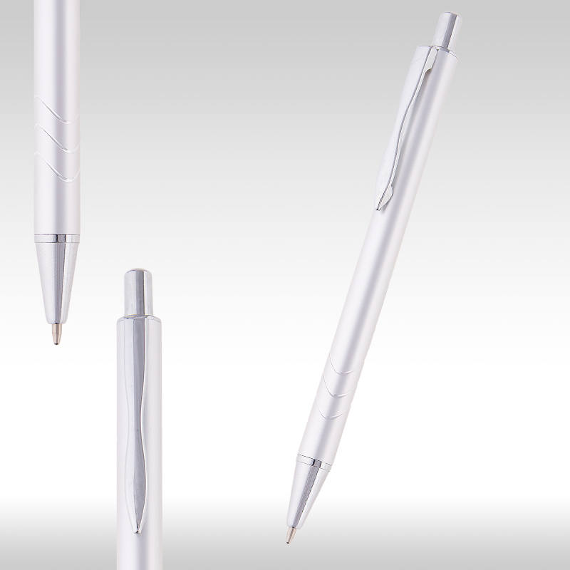 wave metal pen silver